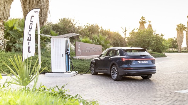 The Audi e-tron at Masdar City