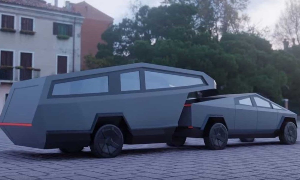 cybertruck with trailer